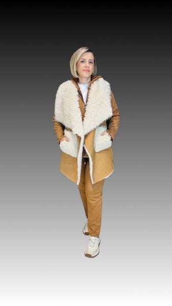 İtalyan İçi Kürklü Nubuk Yelek