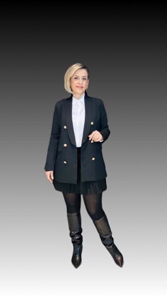 Siyah Pileli Mini Etek