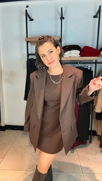 Kahve Blazer Ceket